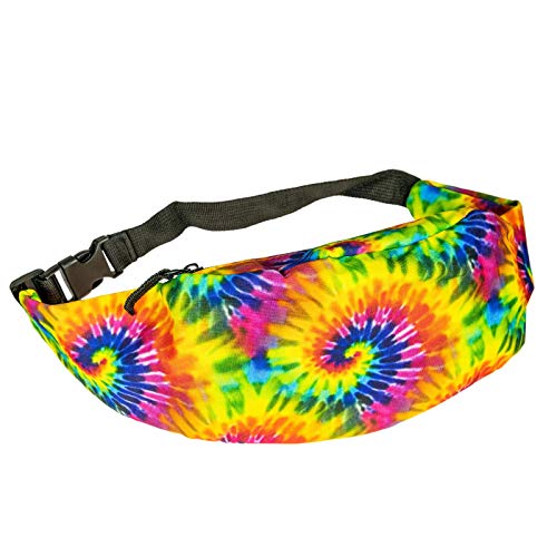 cosey - Bauchtasche Damen und Herren, stylische Hüfttasche, Gürteltasche für Reise, Sport & Outdoor - Design Psychedelic von cosey