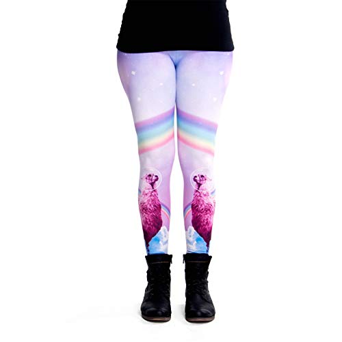 cosey - Bedruckte Bunte Lama-Leggins (Einheitsgröße) - Design Lama Dream von cosey