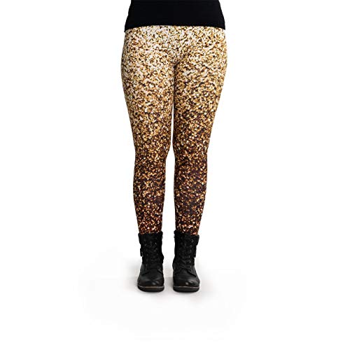 cosey- Christmas Line Leggings- in verschiedenen Weihnachtsmotiven (Einheitsgrößen) - Design Glitter Gold von cosey