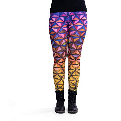 cosey - Bunte Bedruckte Motiv-Leggings (Einheitsgröße) - Design Metall Mosaik von cosey