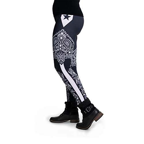 cosey - Bunte Bedruckte Motiv-Leggings (Einheitsgröße) - Design Paisley von cosey