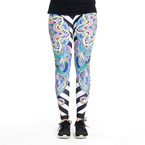 cosey - Bunte Bedruckte Mandala-Leggings (Einheitsgröße) - Design Psychedelic von cosey