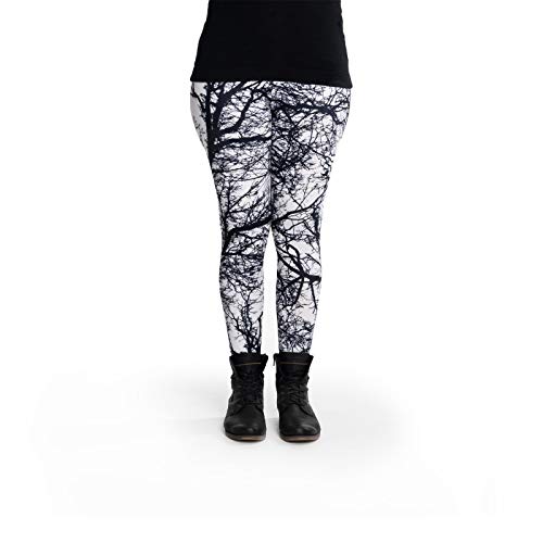 cosey - Bunte Bedruckte Motiv-Leggings (Einheitsgröße) - Design Trees von cosey