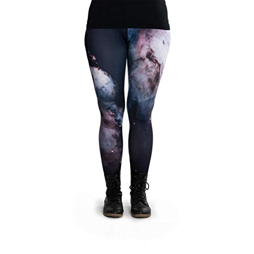 cosey - Bunte Bedruckte Motiv-Leggings (Einheitsgröße) - Design White Nebula von cosey