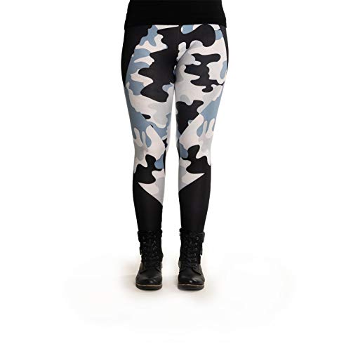 cosey - Bunte Bedruckte Motiv-Leggings (Einheitsgröße) - Design Camo von cosey