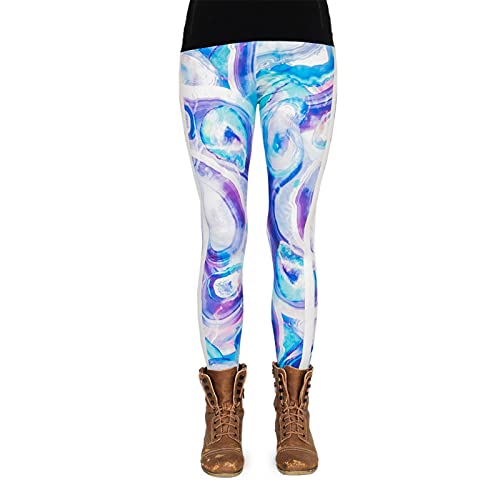 cosey - Bunte Bedruckte Motiv-Leggings (Einheitsgröße) - Design Perlmutt von cosey