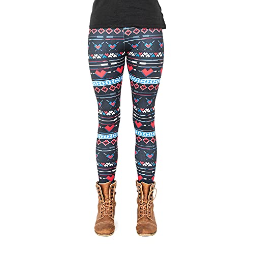 cosey- Christmas Line Leggings- in verschiedenen Weihnachtsmotiven (Einheitsgrößen) (Christmas Herz) von cosey