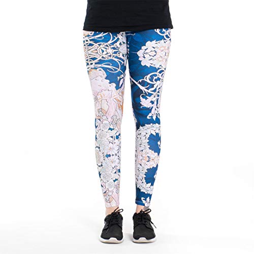 cosey - Bunte Bedruckte Motiv-Leggings (Einheitsgröße) - Design Jugendstil von cosey