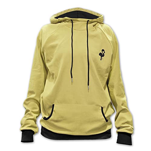 cosey Herren Hoodie Kapuzen-Pullover Sweater in Gelb-Schwarz REG FIT GRÖßE L von cosey