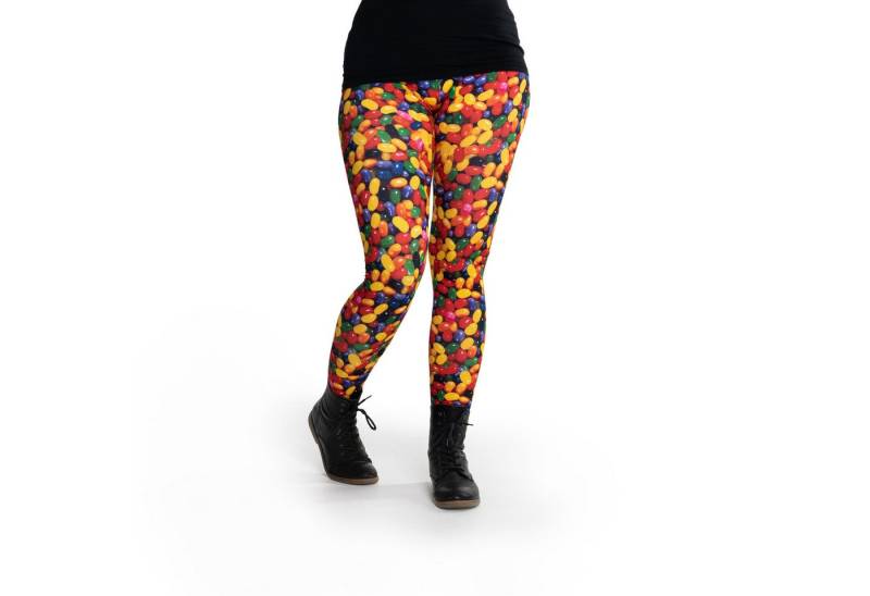 cosey Leggings Bedruckte Motiv-Leggings (Einheitsgröße) - Design Sweets (auffällige Motiv-Prints • figurbetonte Passform • schnelltrocknend, Einzelartikel) Design Sweets von cosey