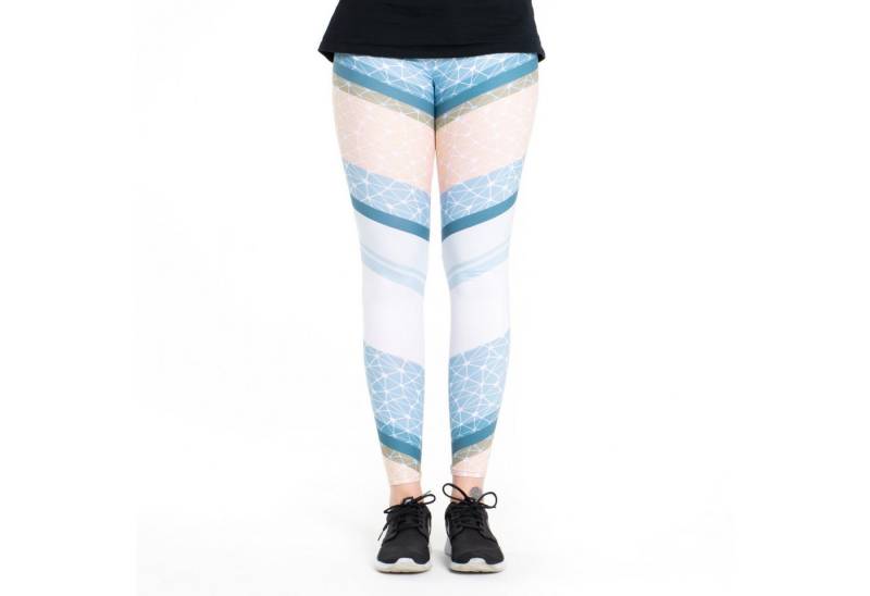cosey Leggings Motiv-Leggings (Einheitsgröße) - Design Lines & Dots (auffällige Motiv-Prints • figurbetonte Passform • schnelltrocknend, Einzelartikel) Design Lines & Dots von cosey