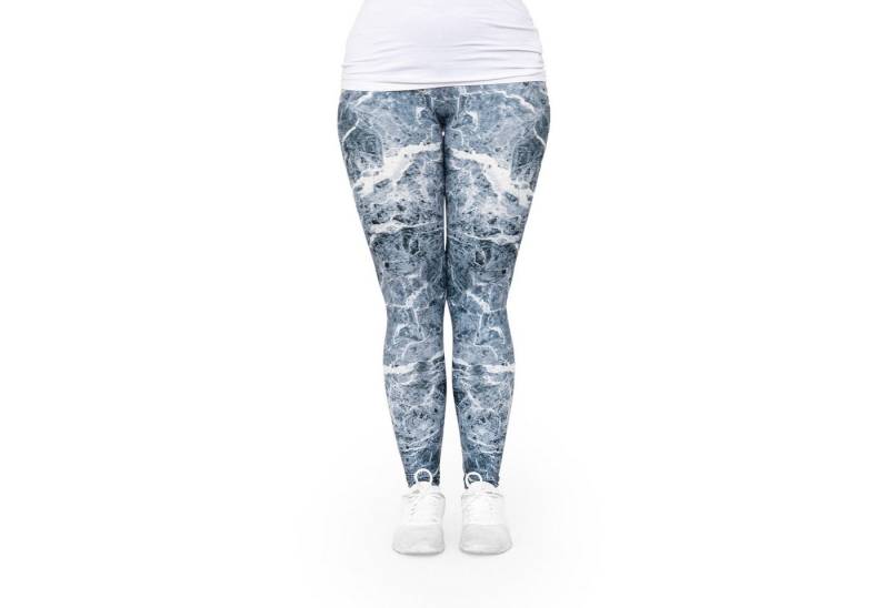 cosey Leggings Motiv-Leggings (Einheitsgröße) - Design Marmor (auffällige Motiv-Prints • figurbetonte Passform • schnelltrocknend, Einzelartikel) Design Marmor von cosey