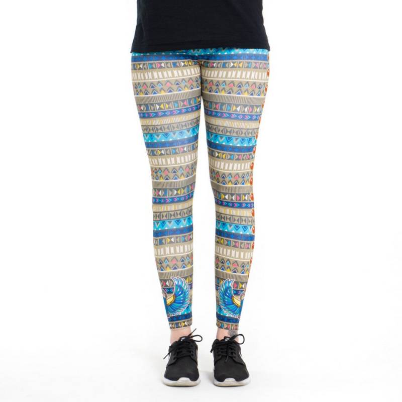 cosey Leggings Motiv-Leggings (Einheitsgröße) - Design Scarabäus (auffällige Motiv-Prints • figurbetonte Passform • schnelltrocknend, Einzelartikel) Design Scarabäus von cosey