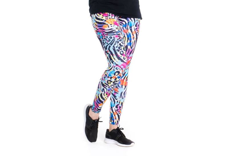 cosey Leggings Motiv-Leggings (Einheitsgröße) - Design Wild 80's (auffällige Motiv-Prints • figurbetonte Passform • schnelltrocknend, Einzelartikel) Design Wild 80's von cosey