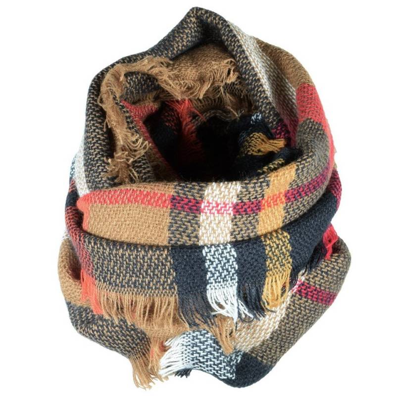 cosey Loop Bunter Schal (Loop-Schal), XL Größe in verschiedenen Farben von cosey