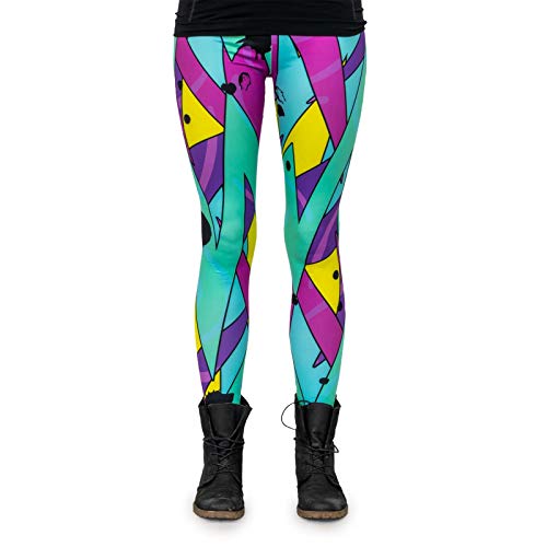 cosey - Neon Line Leggings - knallige Farben- in verschiedenen Leuchtend bunten Designs (Einheitsgröße) (Neon Jazz) von cosey