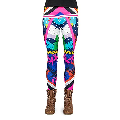 cosey - Neon Line Leggings - knallige Farben- in verschiedenen Leuchtend bunten Designs (Einheitsgröße) (Tropenleucheten) von cosey