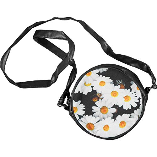 cosey - Runde Kunstleder Damen Umhänge Tasche mit Print Design - Margeriten cosey - Runde Kunstleder Damen Umhänge Tasche mit Print Design - Margeriten von cosey