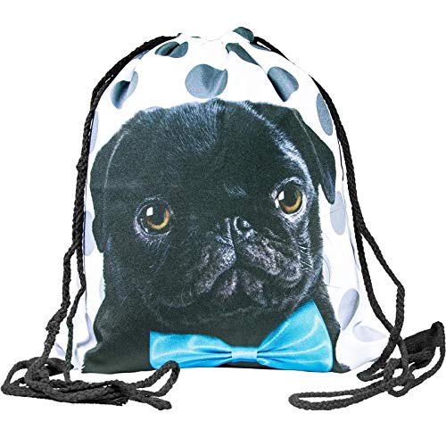 cosey - Turnbeutel mit Allover-Print - Mops von cosey