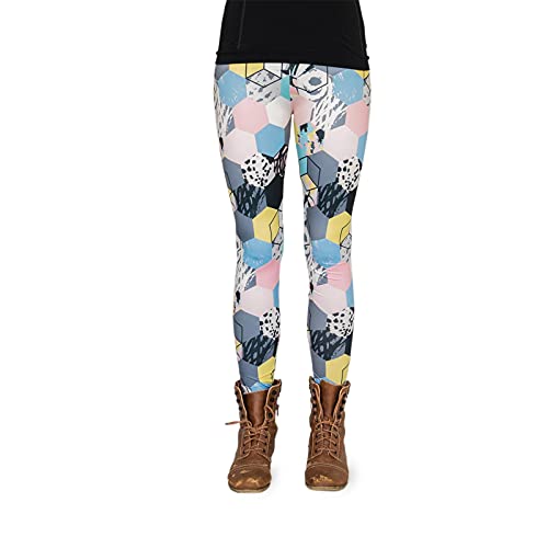 cosey - Bunte Bedruckte Motiv-Leggings (Einheitsgröße) - Design Muster Mix von cosey