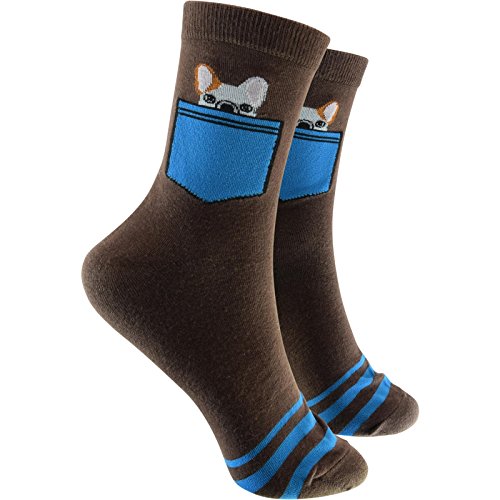 cosey - bunte Socken in Bully Design braun (40-45) - 1 Paar von cosey