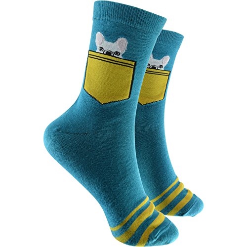 cosey - bunte Socken in Bully Design türkis (40-45) - 1 Paar von cosey