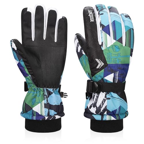coskefy Handschuhe Kinder Winter Skihandschuhe Junge Mädchen Wasserdicht Fleece Fahrradhandschuhe Kinder Sport Winddicht 3-15 Jahre Laufhandschuhe für Klttern Snowboard Skifahren Radfahren Wandern von coskefy