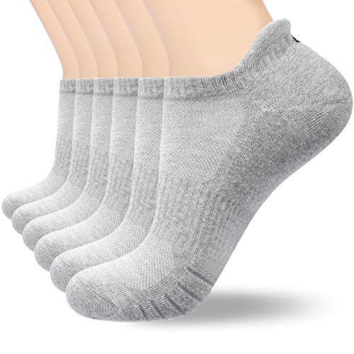 coskefy Sneaker Socken Herren 43-46, 6 Paar Socken Damen 35-38 39-42 47-50 Gepolsterte Laufsocken Baumwolle Sportsocken Atmungsaktiv, Unisex Schwarz Weiß Grau… von coskefy