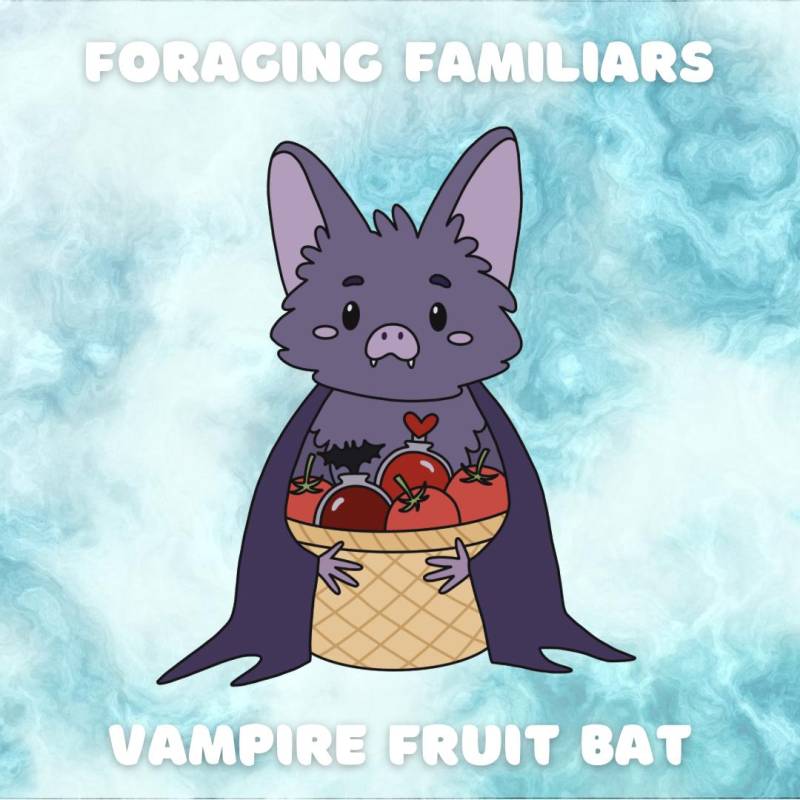 Foraging Familiar - Vampir-Fruchtfledermaus Pin Anstecknadel von cosmicwildsdesigns