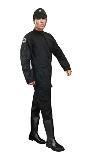 costumebase Star Wars TIE Jumpsuit Pilot Fluganzug Uniformkostüm + Imperial Black Cap (XL) von costumebase