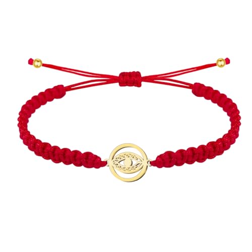 Armband mit Symbolen aus Edelstahl, Glücksbringer und Glücksbringer, Amulette gegen den bösen Blick, Damenarmband, originelles Geschenk., Einheitsgröße, Edelstahl, Kein Edelstein von cotigo