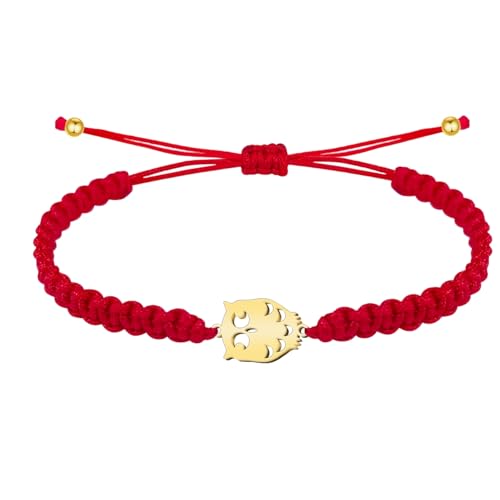 Armband mit Symbolen aus Edelstahl, Glücksbringer und Glücksbringer, Amulette gegen den bösen Blick, Damenarmband, originelles Geschenk., Einheitsgröße, Edelstahl, Kein Edelstein von cotigo