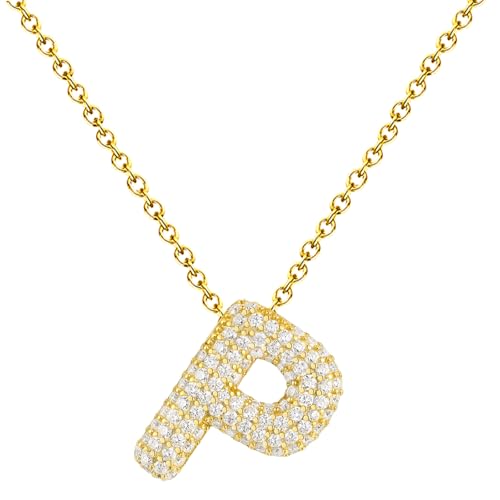 cotigo Buchstaben-Halskette mit Zirkonia, Anhänger für Damen, Edelstahl, mit Bedeutungskarte und Geschenkbox, personalisierter Schmuck, Geschenk für Damen, Mutter, Freundin, Tochter, Mediano-largo cotigo Buchstaben-Halskette mit Zirkonia, Anhänger für Damen, Edelstahl, mit Bedeutungskarte und Geschenkbox, personalisierter Schmuck, Geschenk für Damen, Mutter, Freundin, Tochter, Mediano-largo von cotigo