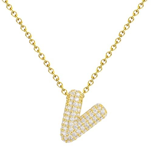 cotigo Buchstaben-Halskette mit Zirkonia, Anhänger für Damen, Edelstahl, mit Bedeutungskarte und Geschenkbox, personalisierter Schmuck, Geschenk für Damen, Mutter, Freundin, Tochter, Mediano-largo cotigo Buchstaben-Halskette mit Zirkonia, Anhänger für Damen, Edelstahl, mit Bedeutungskarte und Geschenkbox, personalisierter Schmuck, Geschenk für Damen, Mutter, Freundin, Tochter, Mediano-largo von cotigo