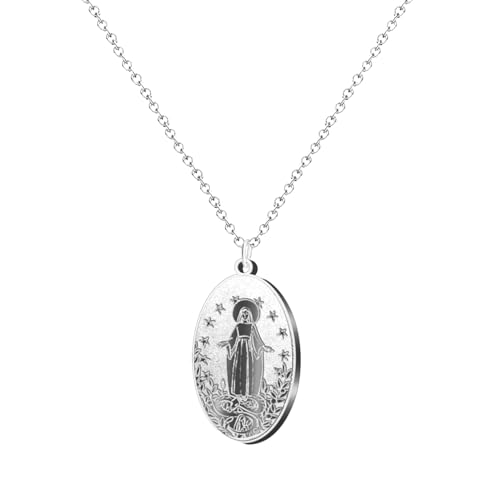 cotigo Halskette aus Edelstahl, Heilige aus Spanien, Katholisch, Religion, Patronin Spaniens, Muster Spanien, Religion, Geschenk für Damen, Geschenk für Oma., Mediano-largo, Edelstahl, Kein Edelstein cotigo Halskette aus Edelstahl, Heilige aus Spanien, Katholisch, Religion, Patronin Spaniens, Muster Spanien, Religion, Geschenk für Damen, Geschenk für Oma., Mediano-largo, Edelstahl, Kein Edelstein von cotigo