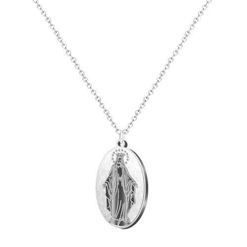 cotigo - Halskette aus Edelstahl, Heilige aus Spanien, Katholisch, Religion, Patronin Spaniens, Muster Spanien, Religion, Geschenk für Damen, Geschenk für Oma., Mediano-largo, Edelstahl, Kein cotigo - Halskette aus Edelstahl, Heilige aus Spanien, Katholisch, Religion, Patronin Spaniens, Muster Spanien, Religion, Geschenk für Damen, Geschenk für Oma., Mediano-largo, Edelstahl, Kein von cotigo