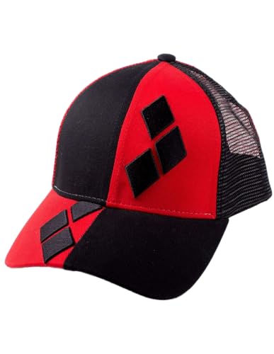 DC Comics Suicide Squad - Harley Quinn rot und schwarz Trucker Cap von cotton division