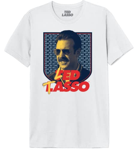 Ted Lasso « Led Tasso Poster » METEDLASTS002 T-Shirt Herren, Weiß, Größe 3XL von cotton division