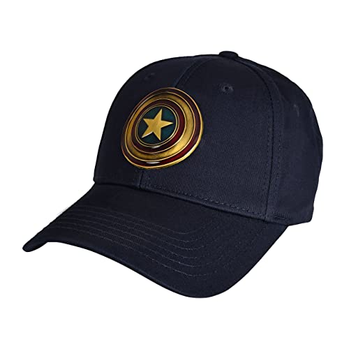 cotton division Captain America Basecap Shield Metall Logo Marvel Baumwolle blau von cotton division