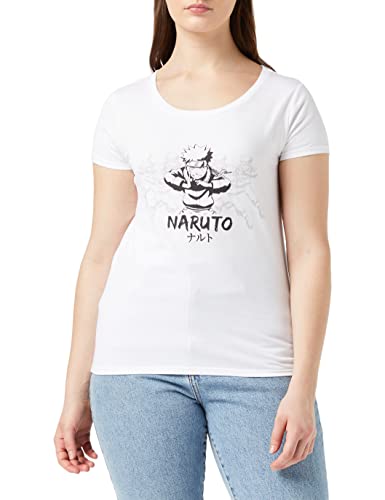 Naruto Damen Wonarutts001 T-Shirt, weiß, M von cotton division