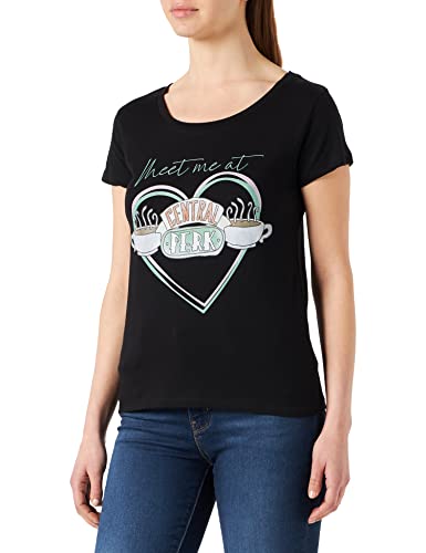 cotton division Damen Wofrients067 T-Shirt, Schwarz, M von cotton division