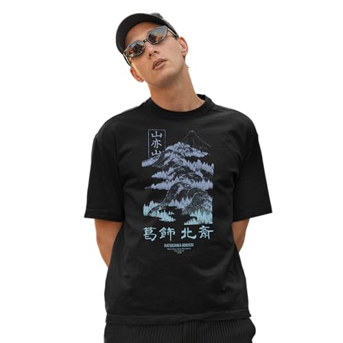 cotton division Herren Mehokusts011 T-Shirt, Schwarz, XL von cotton division