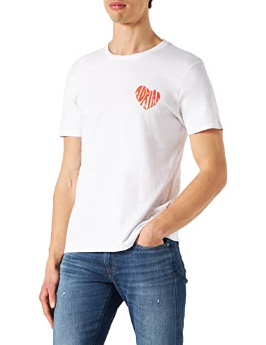 cotton division Herren Uxrockyts001 T-Shirt, weiß, S von cotton division