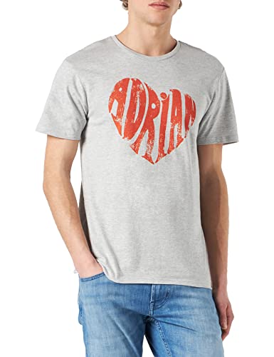 cotton division Herren Uxrockyts003 T-Shirt, Grau meliert, M von cotton division