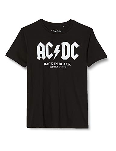 AC/DC Jungen Boacdcrts006 T-Shirt, Schwarz, 10 Jahre von cotton division