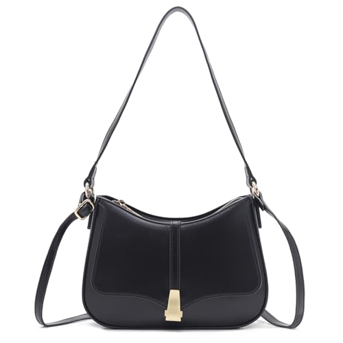 cotwoco Handtasche Damen Klein mit 2in1 Schultergurten | Y2K Crossbody Bag & Retro Hobo Schultertasche | PU-Leder Umhängetasche Damen Klein für Party, Dating, Shopping von cotwoco