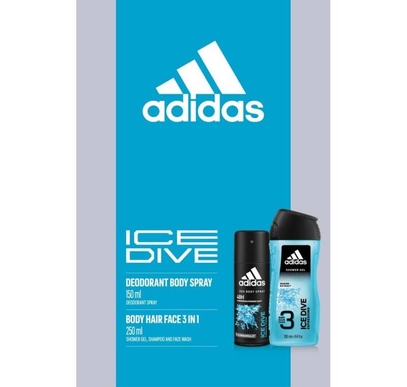 coty Duschgel Adidas Ice Dive Geschenkset (Deodorant Spray 150ml+Duschgel 250ml) von coty