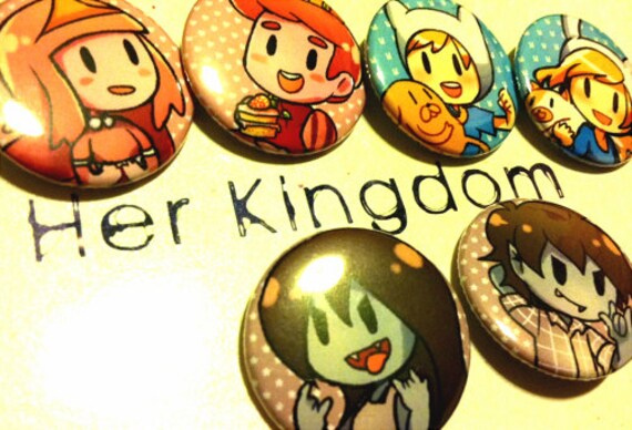 Adventure Time Buttons Set | 3 Stück von coughdrops009
