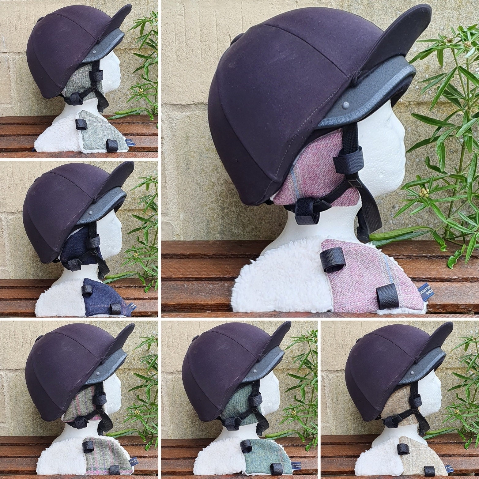 Tweed Reiterhut, Ohrenschützer Ohrenwärmer, Gefüttert Mit Cremefarbenem Sherpa-Vlies von countrycraftydesign