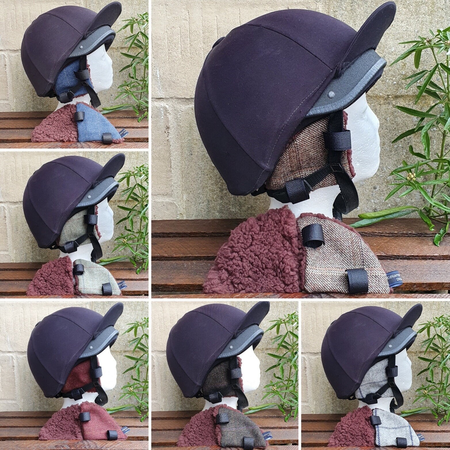 Tweed Reiterhut Ohrenschützer Ohrenwärmer, Braun Gefüttert Mit Sherpa-Vlies von countrycraftydesign